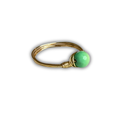 Green Onyx Gold Wire-Wrapped Ring