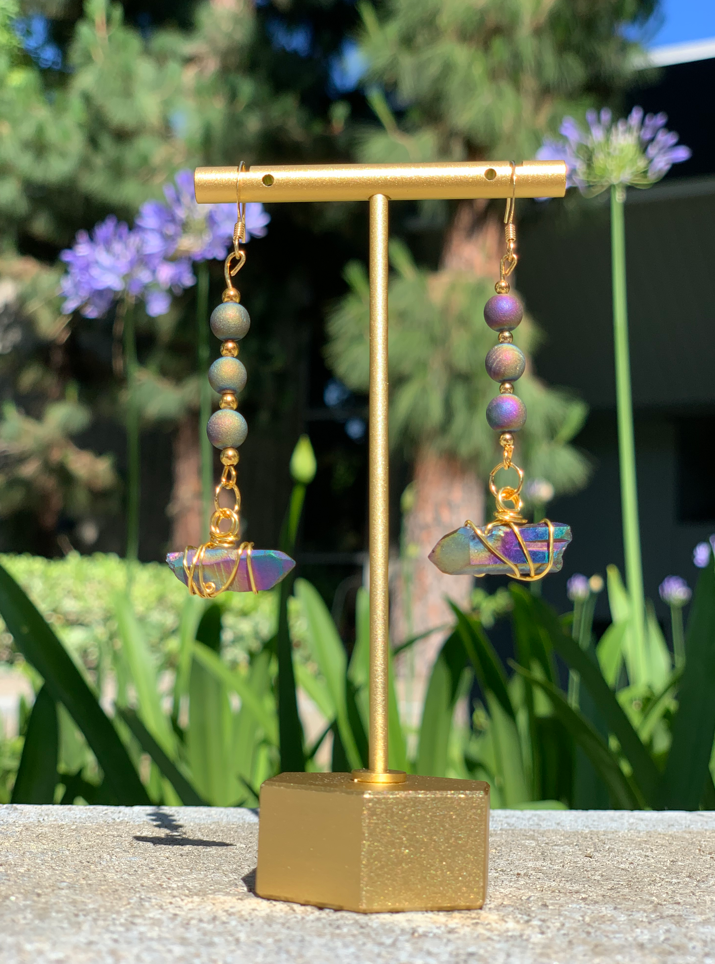 Druzy & Quartz Earrings