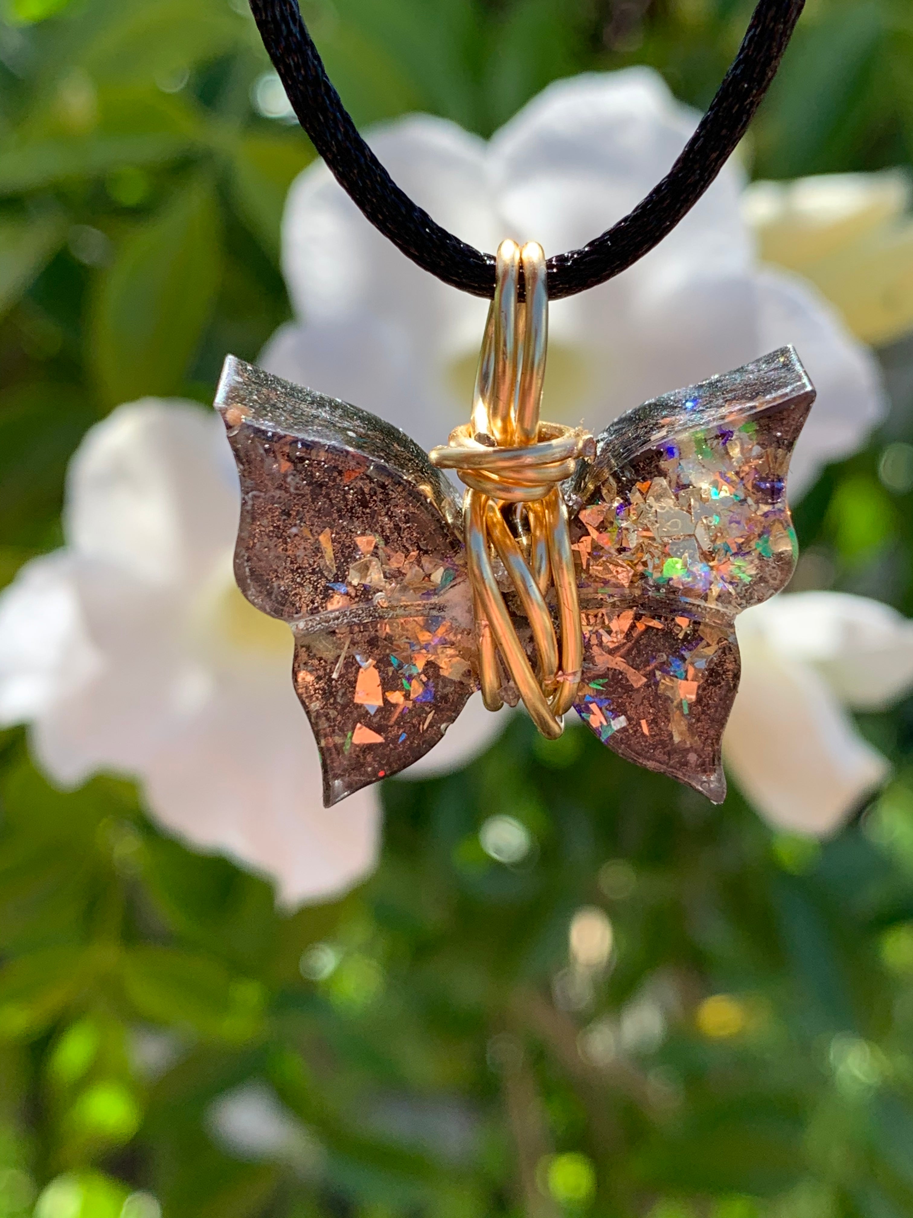 Shungite Butterfly Pendant