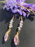 Fluorite & Amethyst Earrings