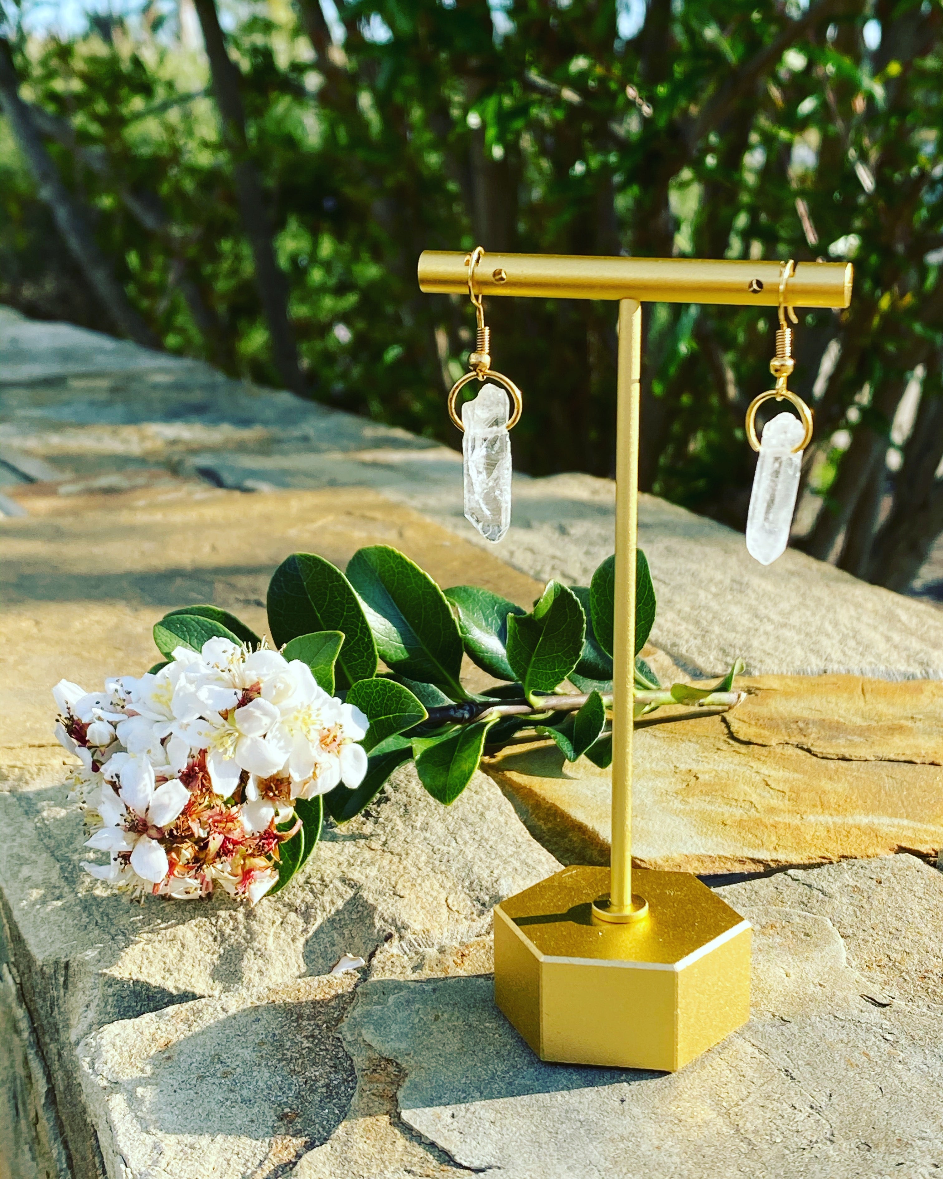 Clear Quartz Earrings