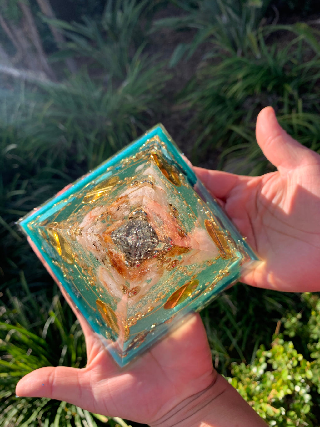 XL Clear Quartz Orgonite Pyramid