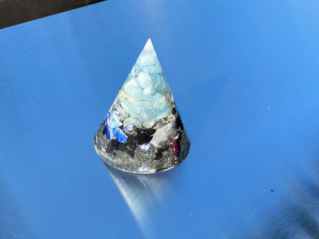Small Round Orgonite Pyramid