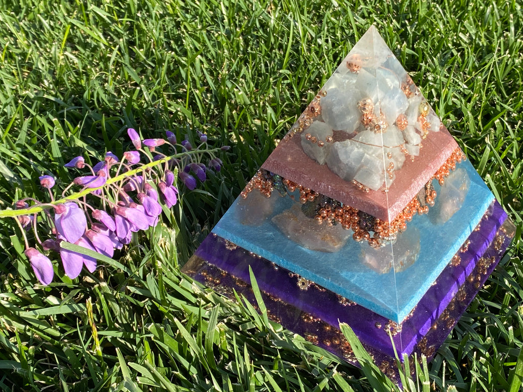XL Clear Quartz Orgonite Pyramid