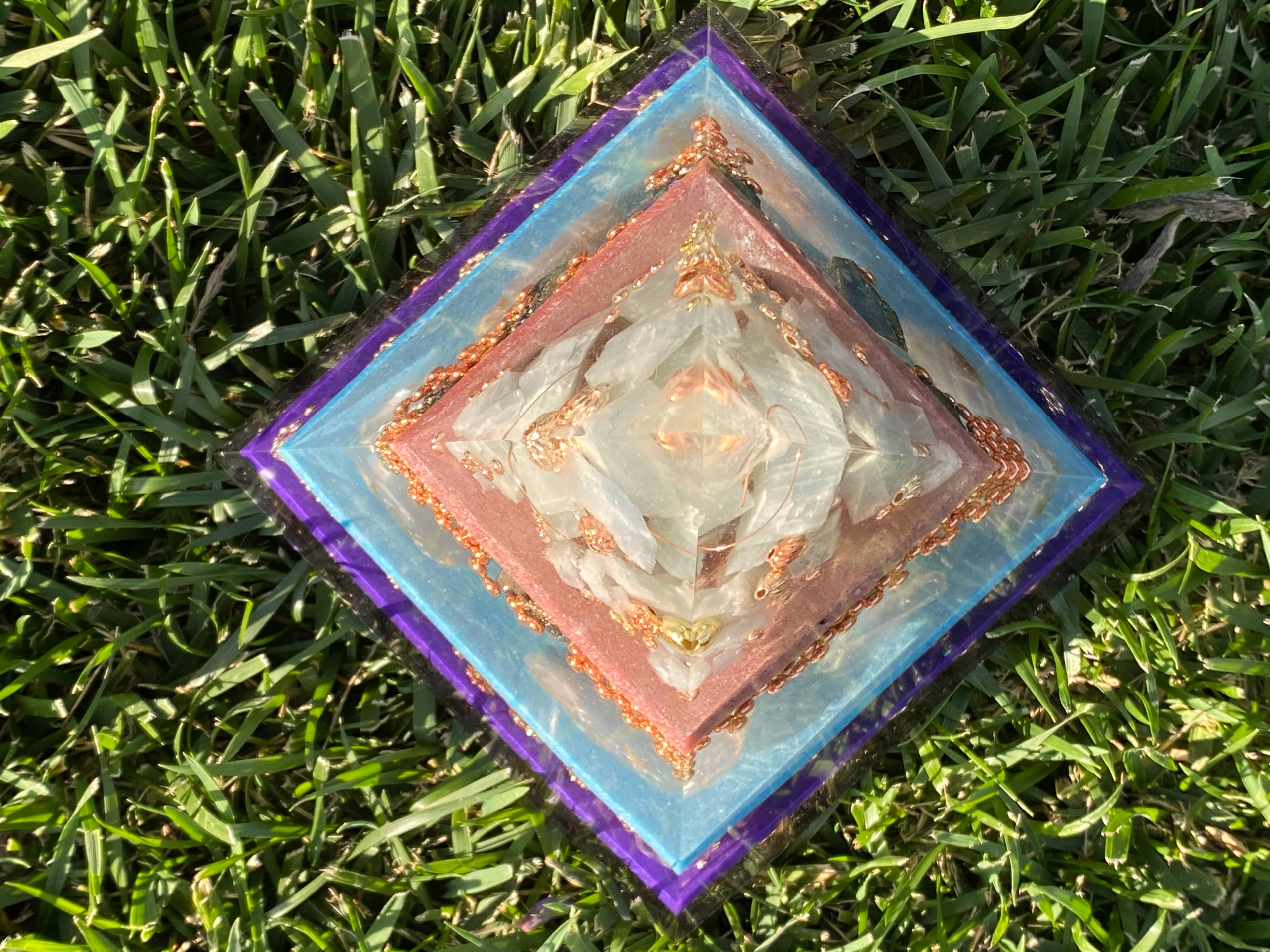 XL Clear Quartz Orgonite Pyramid