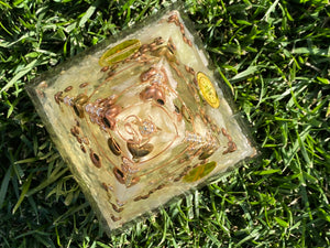 XL Green Calcite Orgonite Pyramid