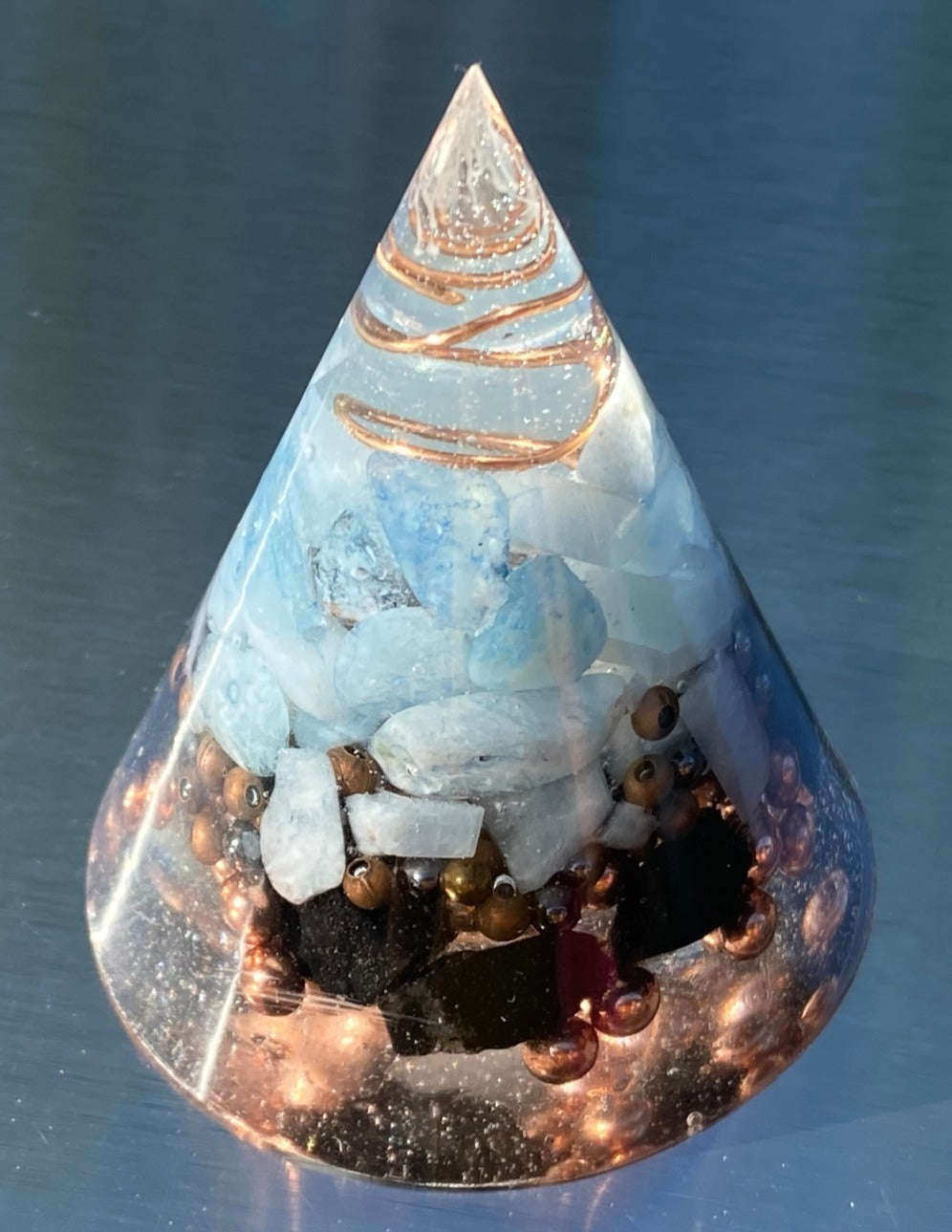 Small Round Orgonite Pyramid